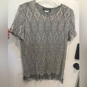 Sharade Nights Vintage Silver tassled Shirt